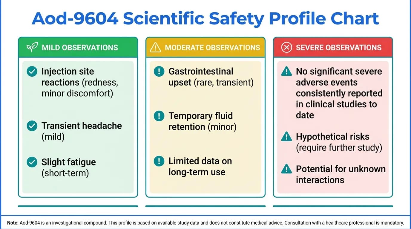 Side effects frequency chart for AOD-9604