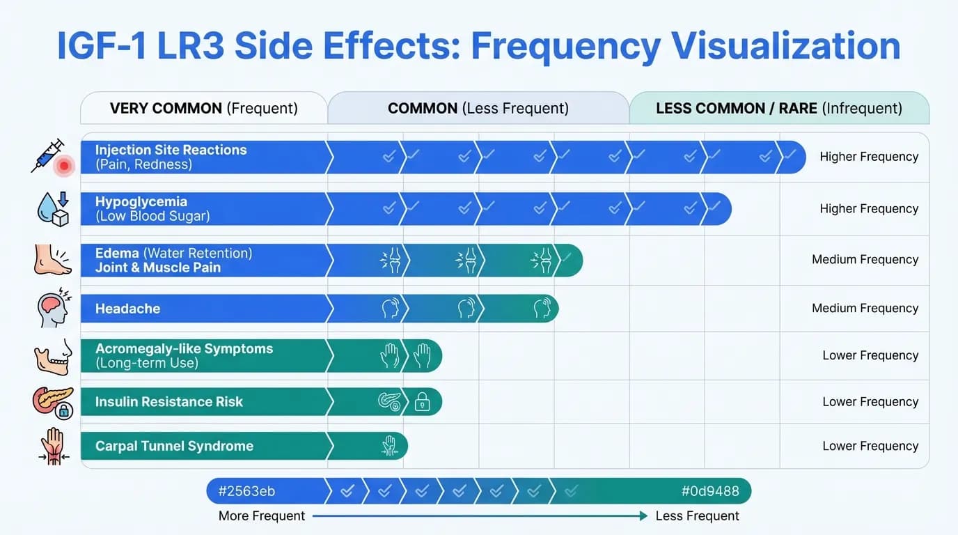 Side effect frequency visualization for IGF-1 LR3
